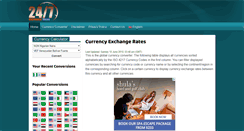 Desktop Screenshot of exchangerates247.com